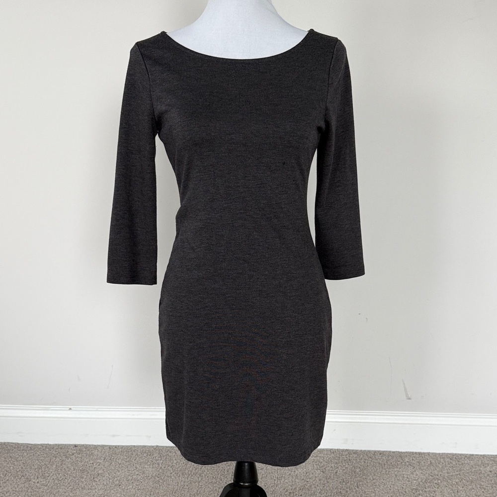Old Navy Dark‎ Gray Long Sleeve Dress Sz XS